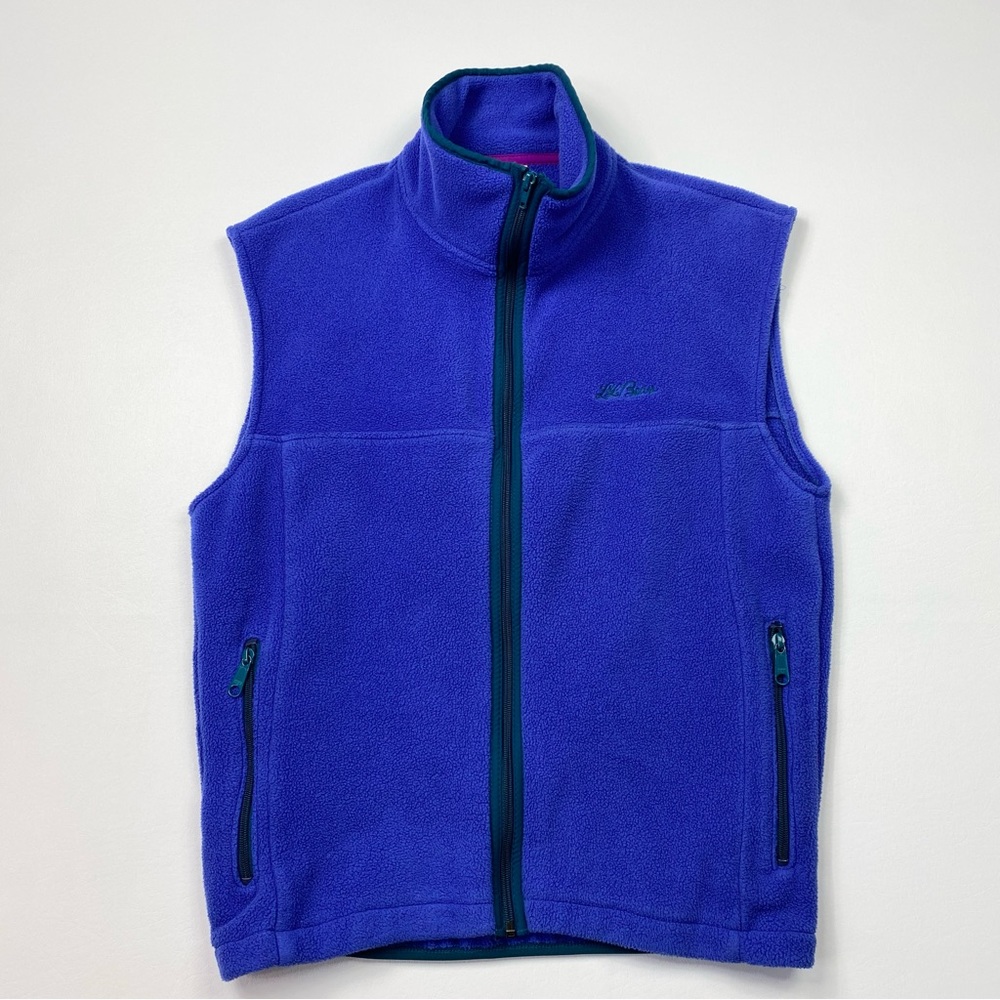 Men’s Vintage L.L. Bean Full Zip Fleece Vest Size Medium
